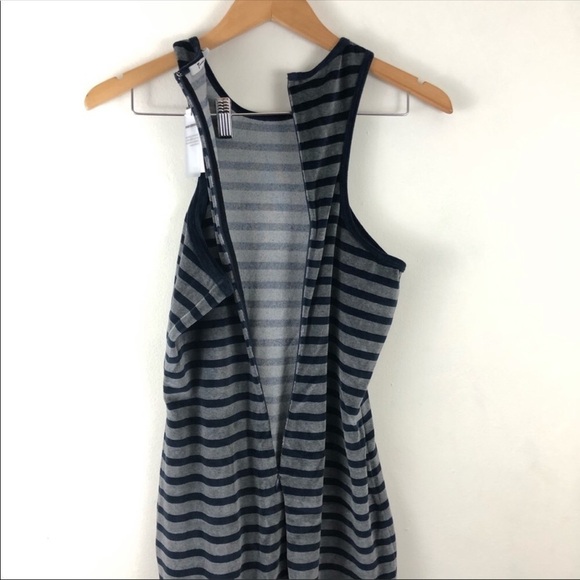 T Alexander Wang Striped Velour Racerback Dress M - Picture 4 of 7